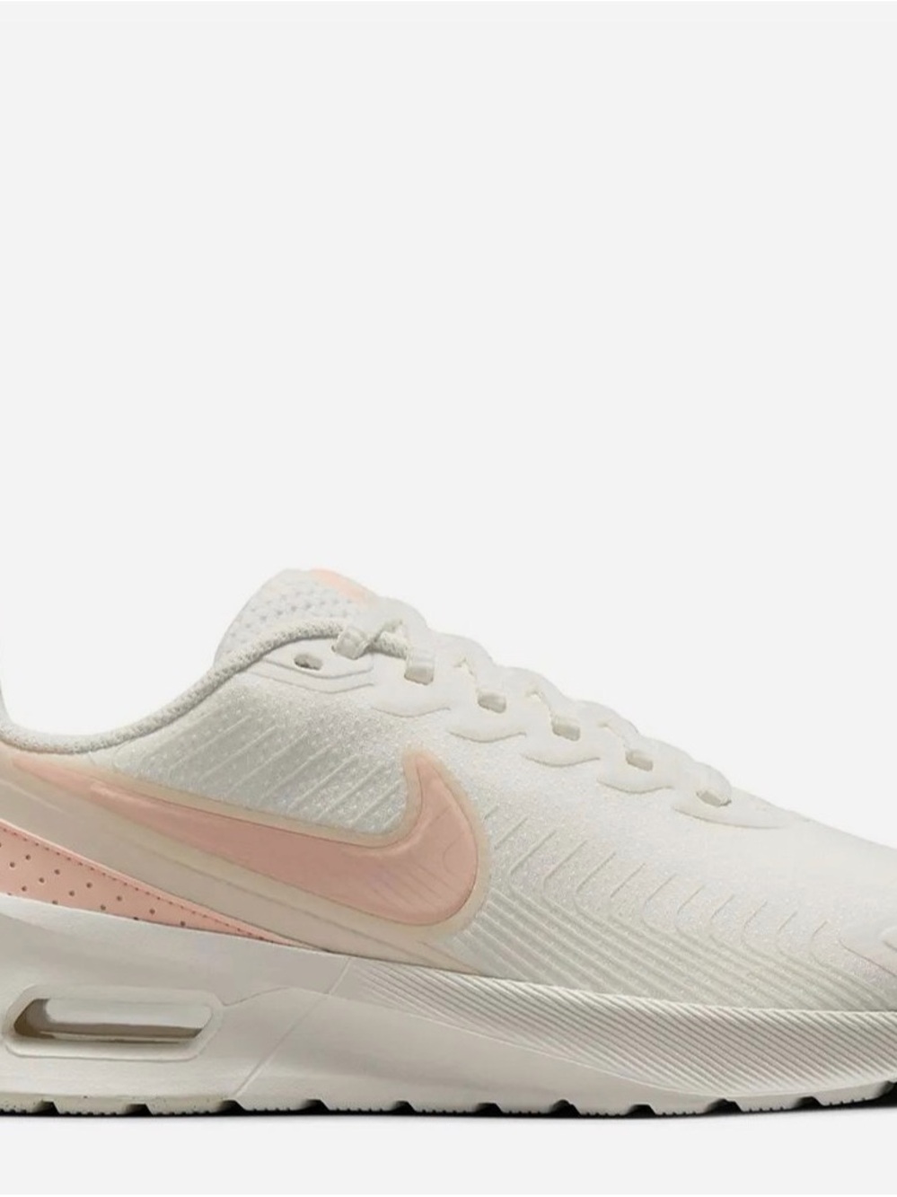 Nike Air Max White & Light Pink Air Cushion Sneaker